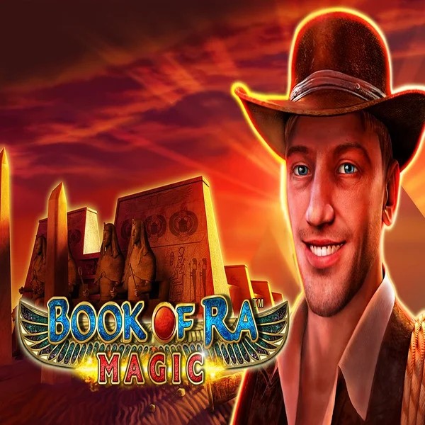 Book of Ra Magic online game logo by Greentube on pelikaanicasinos-fi.com