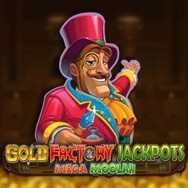 Gold Factory Jackpots Mega Moolah logo – Jackpots by Aurum Signature Studios at Pelikaani Casino
