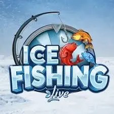 Ice Fishing Live slot logo by Evolution at Pelikaani Casino